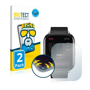 Face avant d’un emballage produit avec le logo de la marque BROTECT. À côté, l’appareil Zepp E Square est représenté avec la p