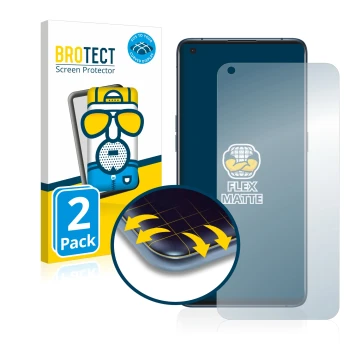 Face avant d’un emballage produit avec le logo de la marque BROTECT. À côté, l’appareil Oppo Find X3 Pro est représenté avec l