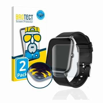 Face avant d’un emballage produit avec le logo de la marque BROTECT. À côté, l’appareil Popglory P22 est représenté avec la pr