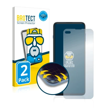 Face avant d’un emballage produit avec le logo de la marque BROTECT. À côté, l’appareil Motorola G100 est représenté avec la p
