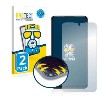 Face avant d’un emballage produit avec le logo de la marque BROTECT. À côté, l’appareil Xiaomi Redmi Note 11 Pro est représent