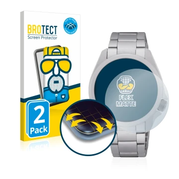 Face avant d’un emballage produit avec le logo de la marque BROTECT. À côté, l’appareil Seiko 5 Sports SRPH49K1 est représenté