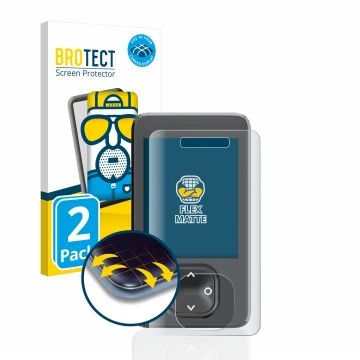 Face avant d’un emballage produit avec le logo de la marque BROTECT. À côté, l’appareil Dexcom G7 CGM est représenté avec la p