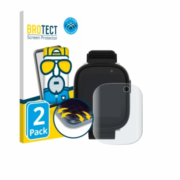 Face avant d’un emballage produit avec le logo de la marque BROTECT. À côté, l’appareil Xplora X6 Play 2022 (1ère génération) 