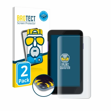 Face avant d’un emballage produit avec le logo de la marque BROTECT. À côté, l’appareil Zettle Terminal (by Paypal) est représ