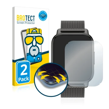 Face avant d’un emballage produit avec le logo de la marque BROTECT. À côté, l’appareil Popglory P66 1.85