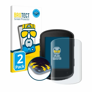 Face avant d’un emballage produit avec le logo de la marque BROTECT. À côté, l’appareil Garmin Edge 840 est représenté avec la