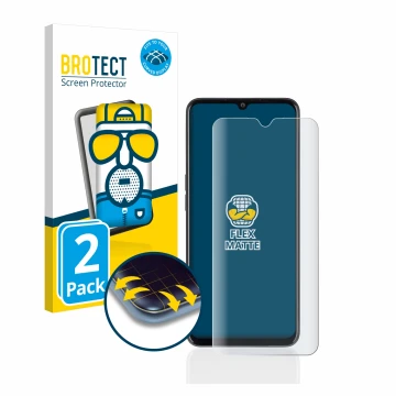 Face avant d’un emballage produit avec le logo de la marque BROTECT. À côté, l’appareil Oppo A77 5G est représenté avec la pro