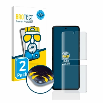 Face avant d’un emballage produit avec le logo de la marque BROTECT. À côté, l’appareil Motorola Razr 40 Ultra est représenté 