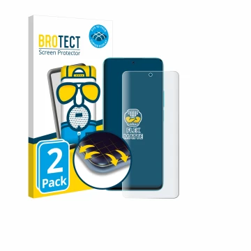 Face avant d’un emballage produit avec le logo de la marque BROTECT. À côté, l’appareil Honor 90 Lite est représenté avec la p