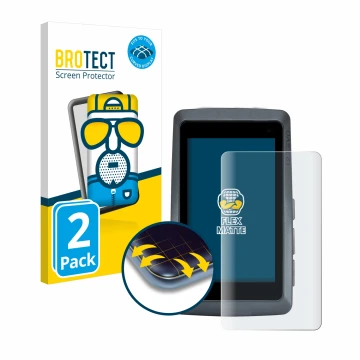 Face avant d’un emballage produit avec le logo de la marque BROTECT. À côté, l’appareil Sigma ROX 12.1 EVO est représenté avec