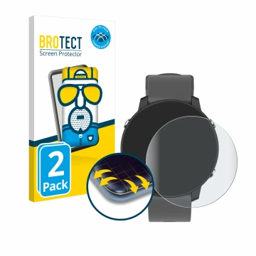 Face avant d’un emballage produit avec le logo de la marque BROTECT. À côté, l’appareil Shot Scope G5 GPS Watch est représenté