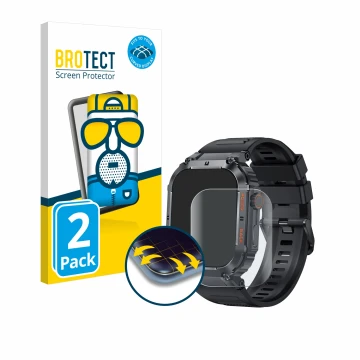 Face avant d’un emballage produit avec le logo de la marque BROTECT. À côté, l’appareil GaWear K57PRO 1.96