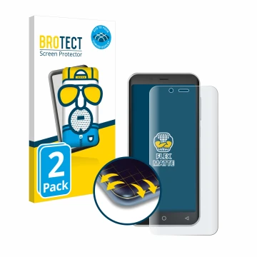 Face avant d’un emballage produit avec le logo de la marque BROTECT. À côté, l’appareil Emporia Smart 5 Mini est représenté av