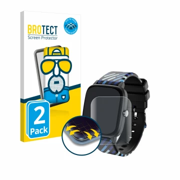 Face avant d’un emballage produit avec le logo de la marque BROTECT. À côté, l’appareil Lamax BCool 1.4