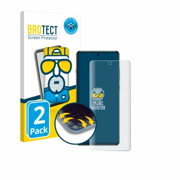 Face avant d’un emballage produit avec le logo de la marque BROTECT. À côté, l’appareil OnePlus 12R est représenté avec la pro