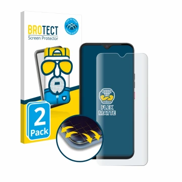 Face avant d’un emballage produit avec le logo de la marque BROTECT. À côté, l’appareil Gigaset GS5 PRO SE est représenté avec