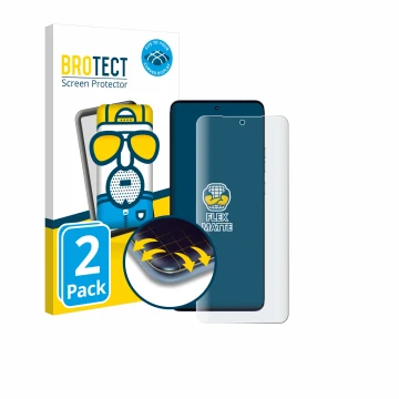 Face avant d’un emballage produit avec le logo de la marque BROTECT. À côté, l’appareil Motorola Edge 50 Ultra est représenté 