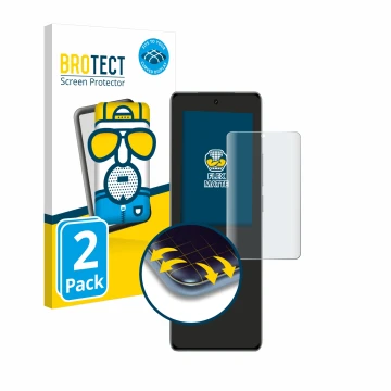 Face avant d’un emballage produit avec le logo de la marque BROTECT. À côté, l’appareil realme GT 6 est représenté avec la pro