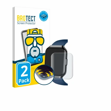 Face avant d’un emballage produit avec le logo de la marque BROTECT. À côté, l’appareil QCOQ P98 1.96