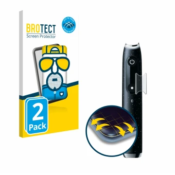 Face avant d’un emballage produit avec le logo de la marque BROTECT. À côté, l’appareil Oral-B iO 10 est représenté avec la pr