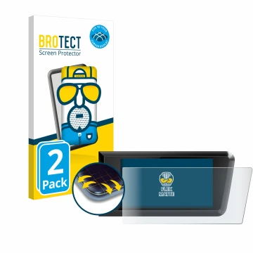 Face avant d’un emballage produit avec le logo de la marque BROTECT. À côté, l’appareil Bosch Purion 400 est représenté avec l