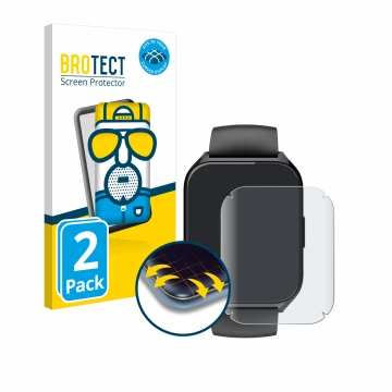 Face avant d’un emballage produit avec le logo de la marque BROTECT. À côté, l’appareil Aycy P114 1.85