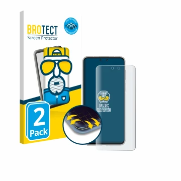 Face avant d’un emballage produit avec le logo de la marque BROTECT. À côté, l’appareil Huawei Mate 70 Pro Plus est représenté