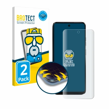 Face avant d’un emballage produit avec le logo de la marque BROTECT. À côté, l’appareil Motorola Moto G34 5G est représenté av