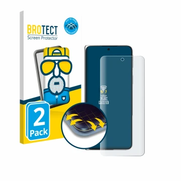 Face avant d’un emballage produit avec le logo de la marque BROTECT. À côté, l’appareil Oppo Find N5 est représenté avec la pr