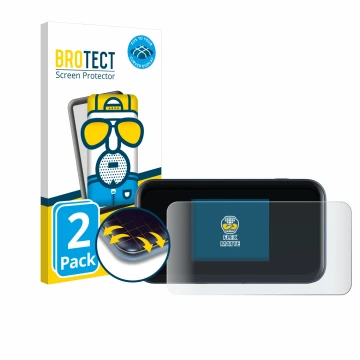 Face avant d’un emballage produit avec le logo de la marque BROTECT. À côté, l’appareil ZTE MU5002 est représenté avec la prot