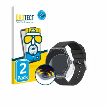 Face avant d’un emballage produit avec le logo de la marque BROTECT. À côté, l’appareil Knauermann Pro 3 2024 (rond) est repré