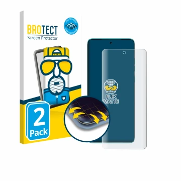 Face avant d’un emballage produit avec le logo de la marque BROTECT. À côté, l’appareil Motorola Edge 60 Fusion est représenté