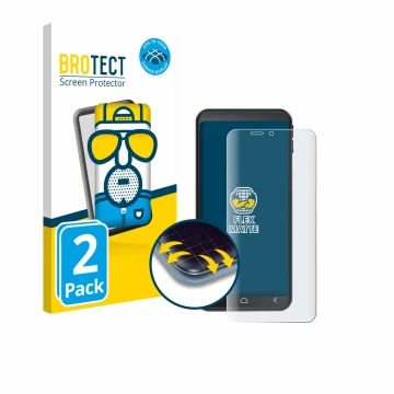 Face avant d’un emballage produit avec le logo de la marque BROTECT. À côté, l’appareil Emporia Smart 7 Lite est représenté av
