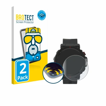 Face avant d’un emballage produit avec le logo de la marque BROTECT. À côté, l’appareil Crivit Sport-Smartwatch est représenté