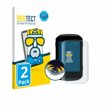 Face avant d’un emballage produit avec le logo de la marque BROTECT. À côté, l’appareil Garmin Edge 550 est représenté avec la