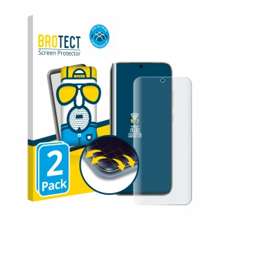 Face avant d’un emballage produit avec le logo de la marque BROTECT. À côté, l’appareil Honor Magic 8 est représenté avec la p