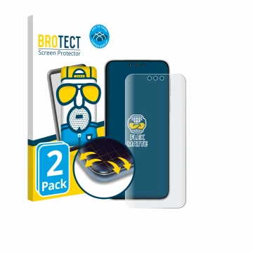 Face avant d’un emballage produit avec le logo de la marque BROTECT. À côté, l’appareil Huawei Mate 80 Pro est représenté avec