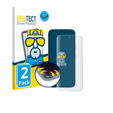 Face avant d’un emballage produit avec le logo de la marque BROTECT. À côté, l’appareil Vivo S50 est représenté avec la protec