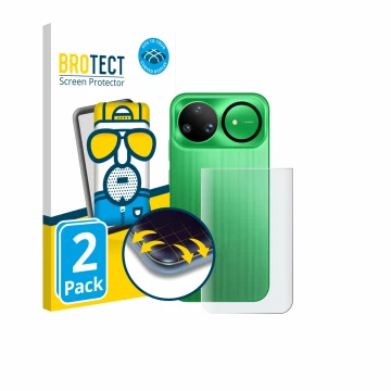 Face avant d’un emballage produit avec le logo de la marque BROTECT. À côté, l’appareil Huawei Nova 15 Ultra (Arrière) est rep