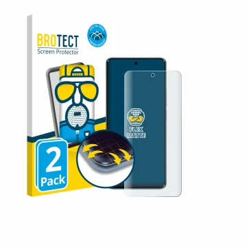 Face avant d’un emballage produit avec le logo de la marque BROTECT. À côté, l’appareil Xiaomi Poco M8 est représenté avec la 