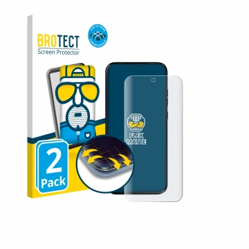 Face avant d’un emballage produit avec le logo de la marque BROTECT. À côté, l’appareil Motorola Moto G67 est représenté avec 