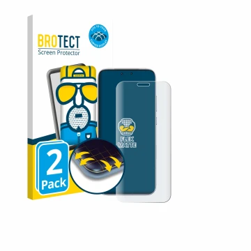 Face avant d’un emballage produit avec le logo de la marque BROTECT. À côté, l’appareil Honor Magic 8 RSR Porsche Design est r