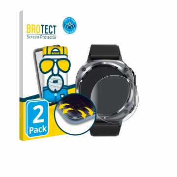 Face avant d’un emballage produit avec le logo de la marque BROTECT. À côté, l’appareil TIMU S90+ 1.48