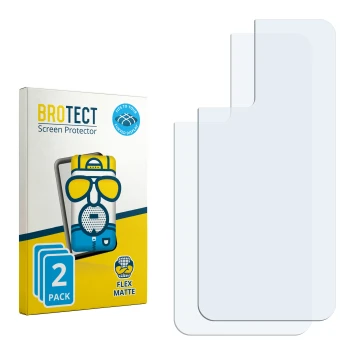 Face avant d’un emballage produit avec le logo de la marque BROTECT. À côté se trouve la protection d’écran correspondante.