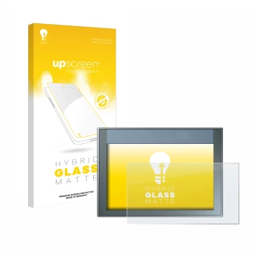 Face avant d’un emballage produit avec le logo de la marque upscreen. À côté, l’appareil Siemens Simatic HMI KTP 700 Basic est