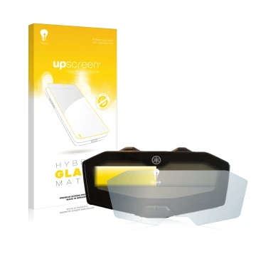 Face avant d’un emballage produit avec le logo de la marque upscreen. À côté, l’appareil Yamaha MT-07 2018-2020 est représenté