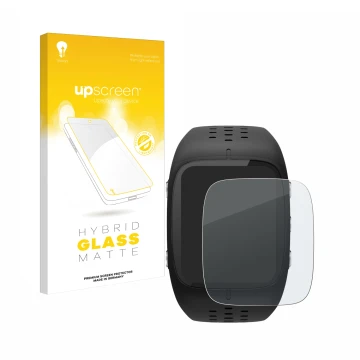 Face avant d’un emballage produit avec le logo de la marque upscreen. À côté, l’appareil Polar M430 est représenté avec la pro