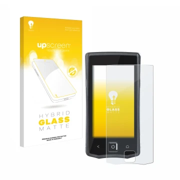 Face avant d’un emballage produit avec le logo de la marque upscreen. À côté, l’appareil Orderman 7 est représenté avec la pro