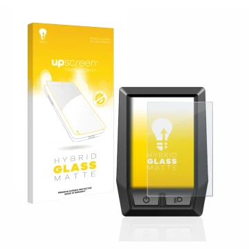 Face avant d’un emballage produit avec le logo de la marque upscreen. À côté, l’appareil Bosch Kiox est représenté avec la pro